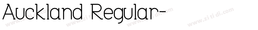 Auckland Regular字体转换